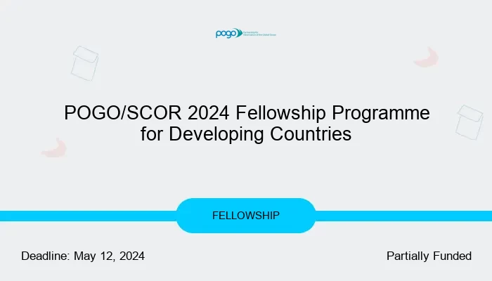 POGO/SCOR 2024 Fellowship Programme for Developing Countries