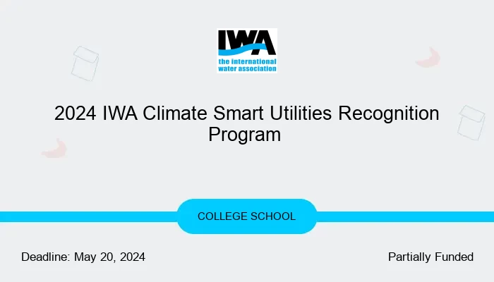 2024 IWA Climate Smart Utilities Recognition Program