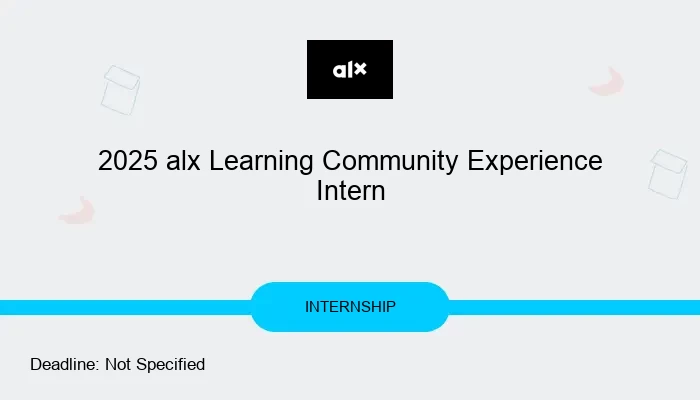 2025 alx Learning Community Experience Intern