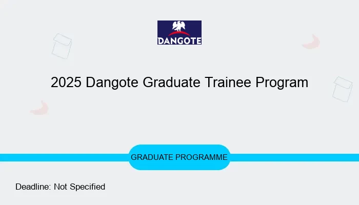 2025 Dangote Graduate Trainee Program