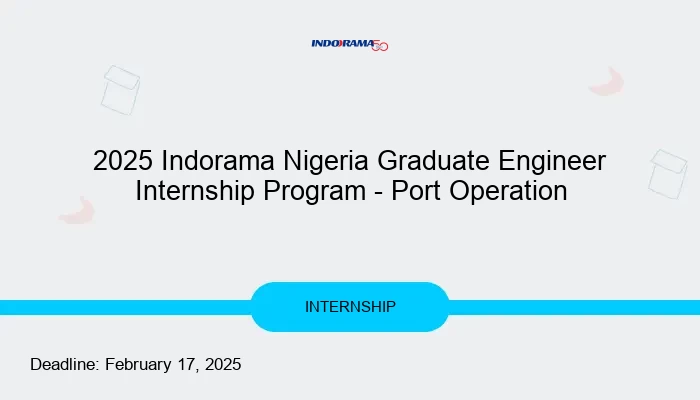 2025 Indorama Nigeria Graduate Internship Program