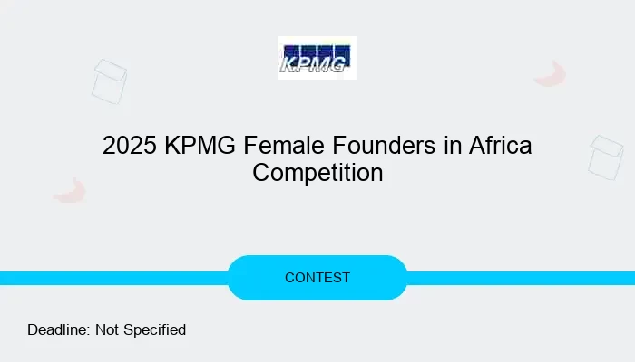 2025 KPMG Female Founders in Africa Competition
