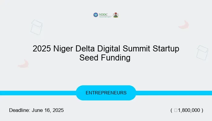 2025 Niger Delta Digital Summit Startup Seed Funding