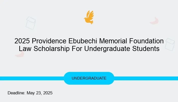 2025 Providence Ebubechi Memorial Foundation Law Scholarship For Undergraduate Students