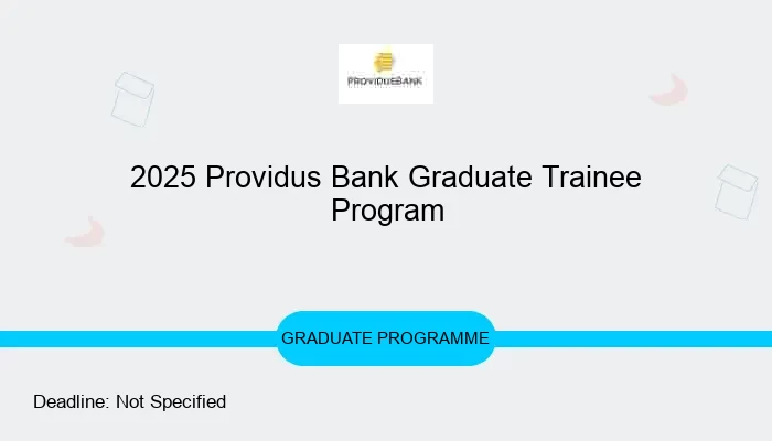 2025 Providus Bank Graduate Trainee Program