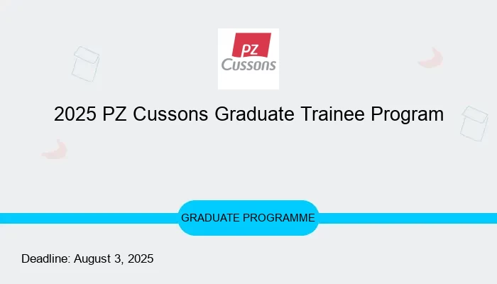 2025 PZ Cussons Graduate Trainee Program