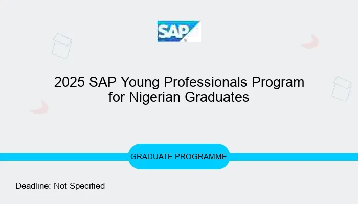 2025 SAP Young Professionals Program for Nigerian Graduates