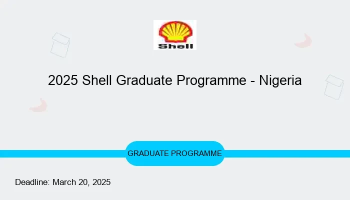 2025 Shell Graduate Programme - Nigeria