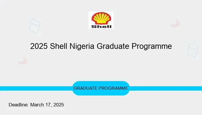 2025 Shell Nigeria Graduate Programme