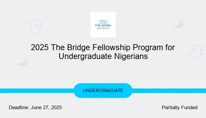2025 The Bridge Fellowship Program for Undergraduate Nigerians