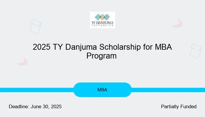 2025 TY Danjuma Scholarship for MBA Program