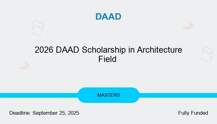 2026 DAAD Scholarship in Architecture Field