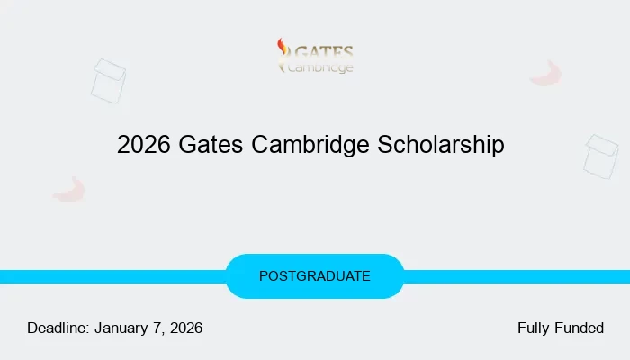 2026 Gates Cambridge Scholarship