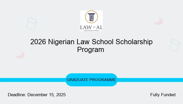 2026 Nigerian Law School Scholarship Program