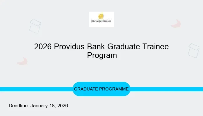 2026 Providus Bank Graduate Trainee Program