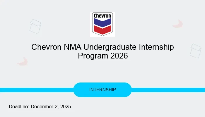 Chevron NMA Undergraduate Internship Program 2026