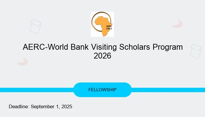 AERC-World Bank Visiting Scholars Program 2026
