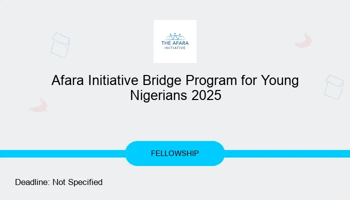 Afara Initiative Bridge Program for Young Nigerians 2025
