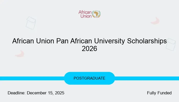 African Union Pan African University Scholarships 2026
