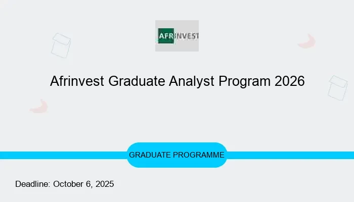 Afrinvest Graduate Analyst Program 2026