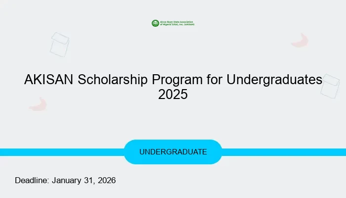 AKISAN Scholarship Program for Undergraduates 2025