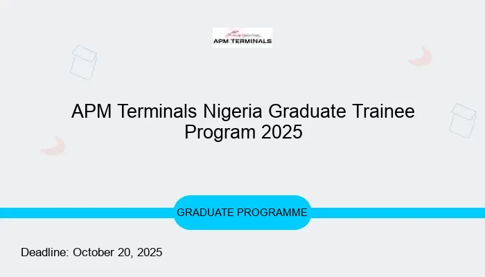 APM Terminals Nigeria Graduate Trainee Program 2025