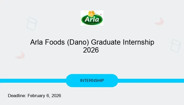 Arla Foods (Dano) Graduate Internship 2026