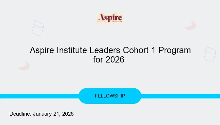 Aspire Institute Leaders Cohort 1 Program for 2026