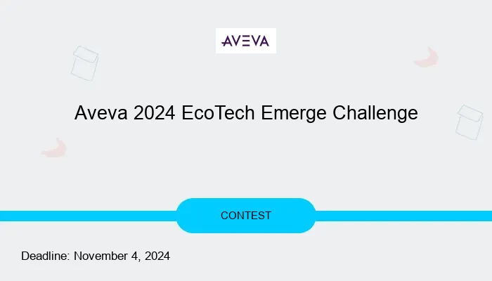 Aveva 2024 EcoTech Emerge Challenge