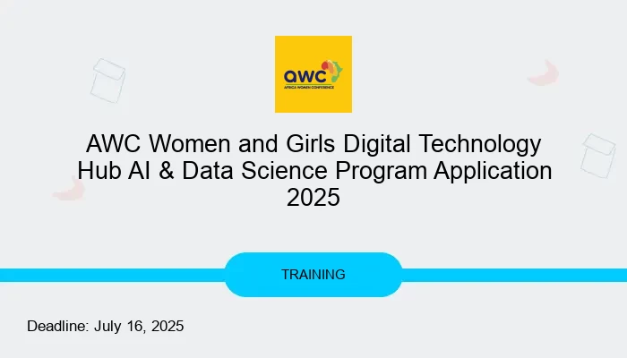 AWC Women and Girls Digital Technology Hub AI & Data Science Program Application 2025
