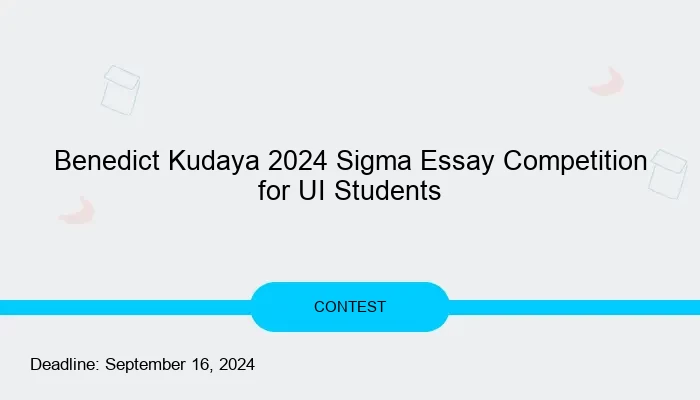 Benedict Kudaya 2024 Sigma Essay Competition for UI Students