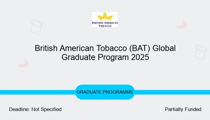 British American Tobacco (BAT) Global Graduate Program 2025