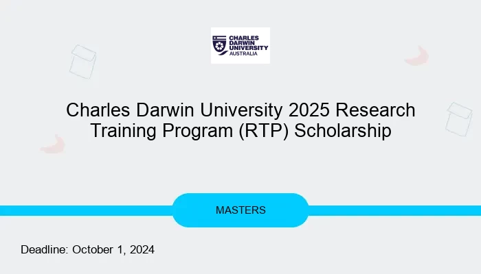 Charles Darwin University 2025 Research Training Program (RTP) Scholarship