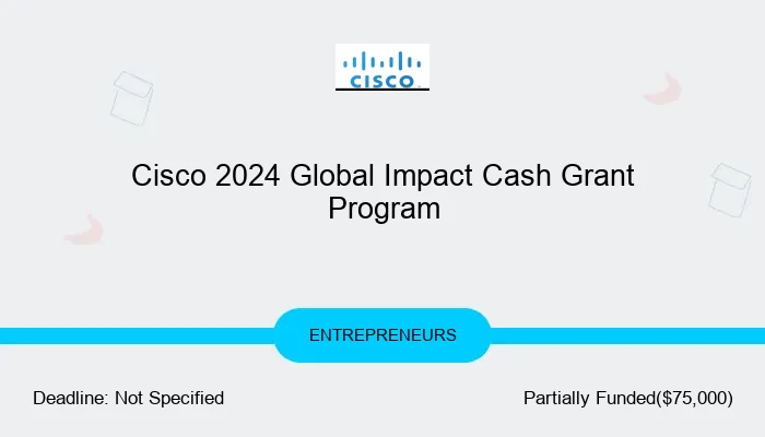 Cisco 2024 Global Impact Cash Grant Program