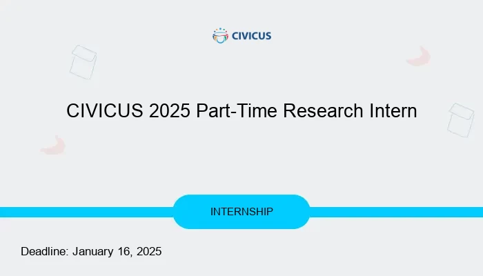 CIVICUS 2025 Part-Time Research Intern Program
