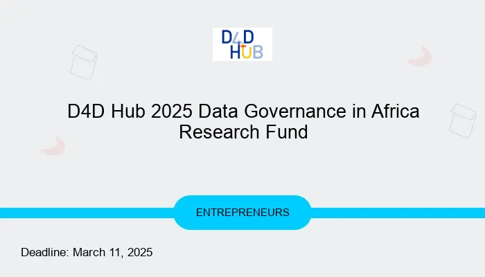 D4D Hub 2025 Data Governance in Africa Research Fund