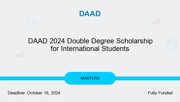 DAAD 2024 Double Degree Scholarship for International Students