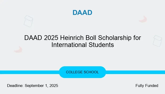 DAAD 2025 Heinrich Boll Scholarship for International Students