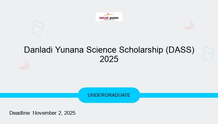 Danladi Yunana Science Scholarship (DASS) 2025
