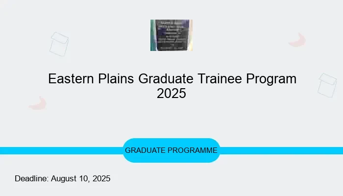 Eastern Plains Graduate Trainee Program 2025