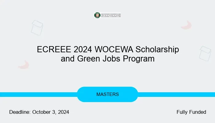 ECREEE 2024 WOCEWA Scholarship and Green Jobs Program