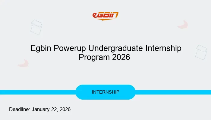 Egbin Powerup Undergraduate Internship Program 2026