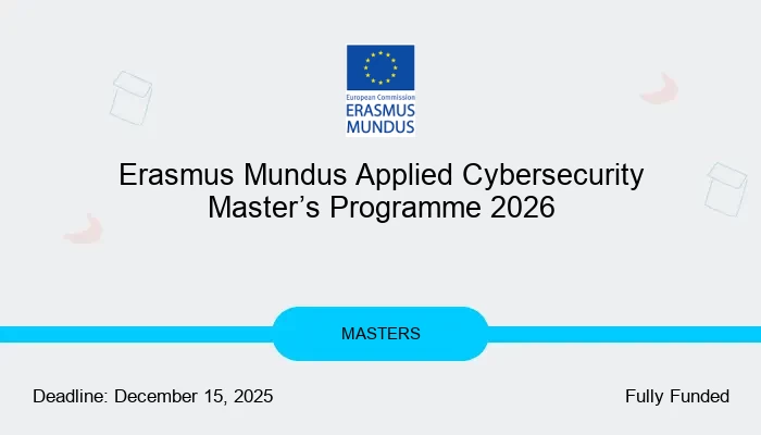 Erasmus Mundus Applied Cybersecurity Master’s Programme 2026