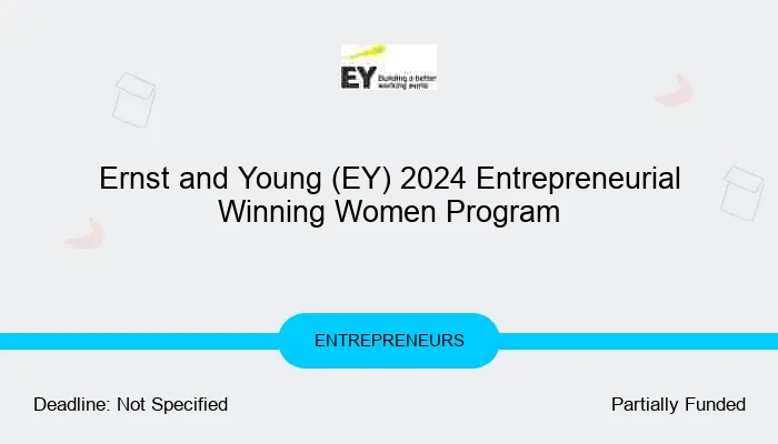 Ernst and Young (EY) 2024 Entrepreneurial Winning Women Program