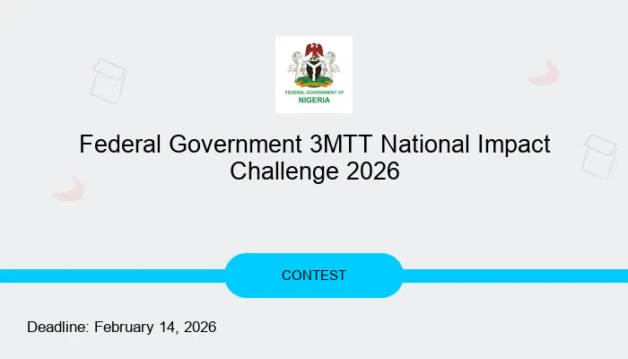 Federal Government 3MTT National Impact Challenge 2026