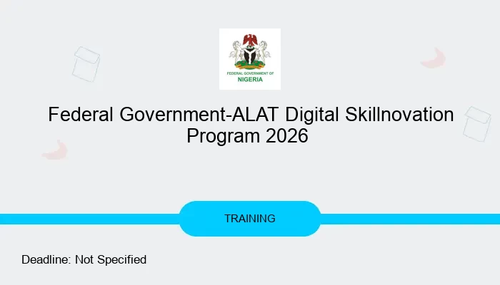 Federal Government-ALAT Digital Skillnovation Program 2026