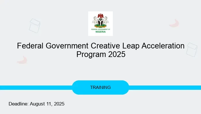 Federal Government Creative Leap Acceleration Program 2025