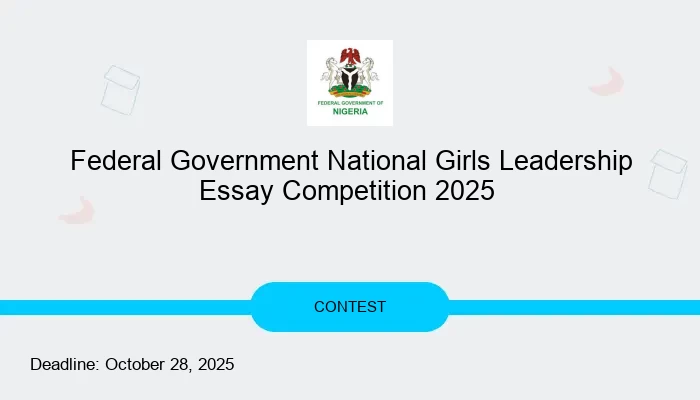 Federal Government National Girls Leadership Essay Competition 2025