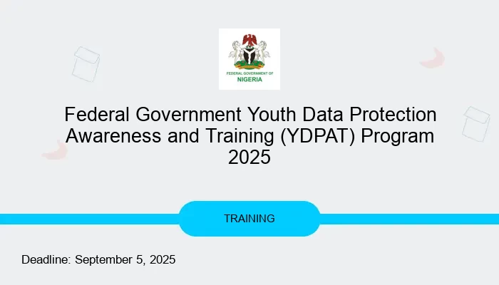 Federal Government Youth Data Protection Awareness and Training (YDPAT) Program 2025