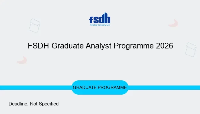 FSDH Graduate Analyst Programme 2026